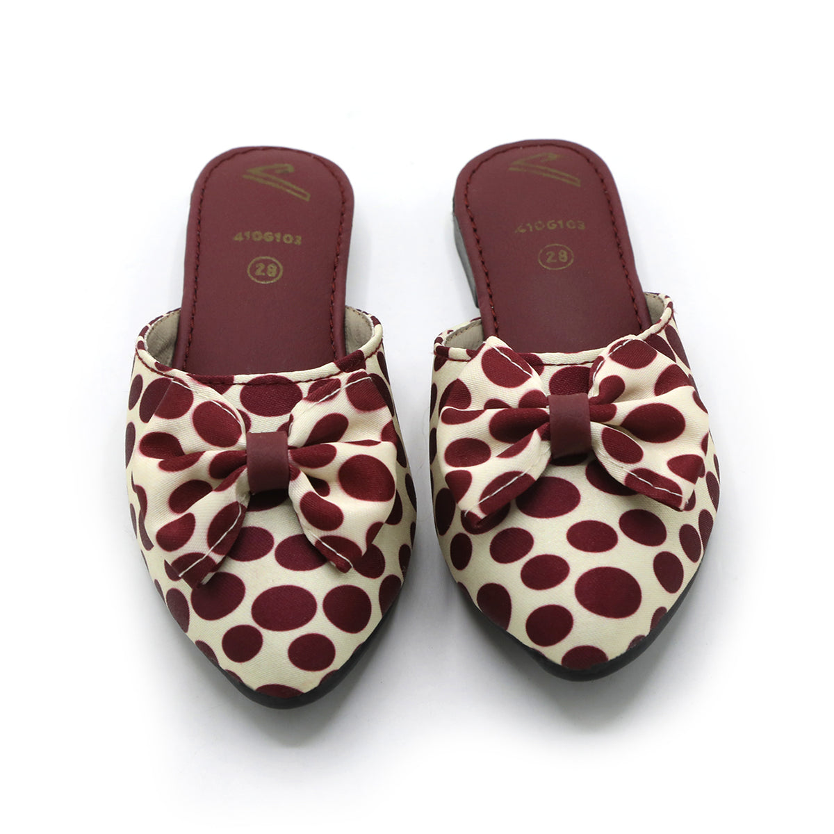 Girls Backless Pump - Maroon, Girls Backless Pump, Chase Value, Chase Value