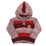 Newborn Boys Full Sleeves Sweater - Maroon & Black, Newborn Boys Winterwear, Chase Value, Chase Value