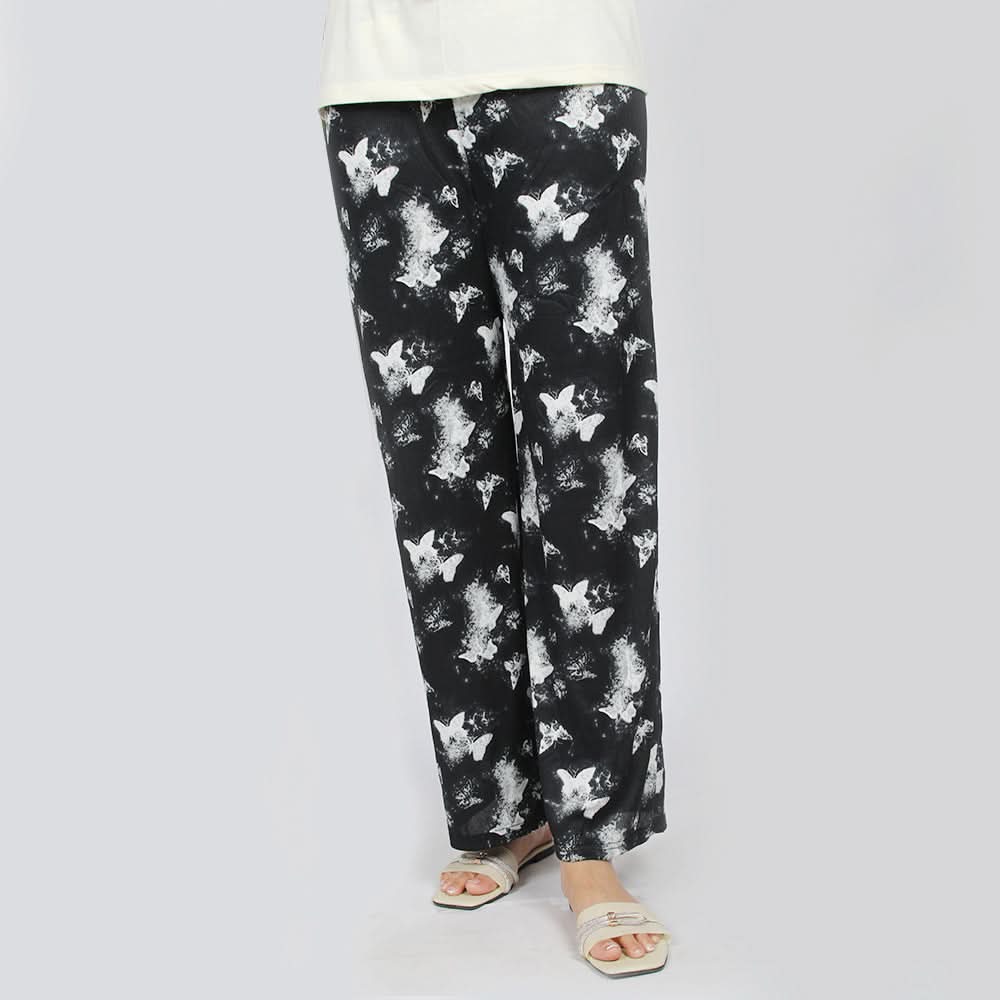 Women's Printed Trouser - Black, Women Pants & Tights, Chase Value, Chase Value