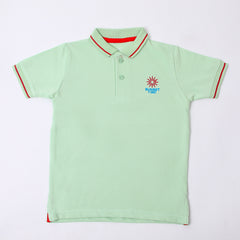 Eminent Boys Half Sleeves Polo T-Shirt - Greyish Green