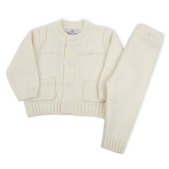 Eminent Newborn Boys Sweater Suit - Off White