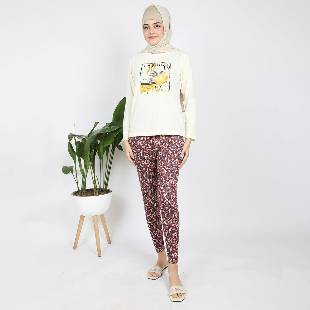 Women's Printed Tight - Maroon, Women Pants & Tights, Chase Value, Chase Value