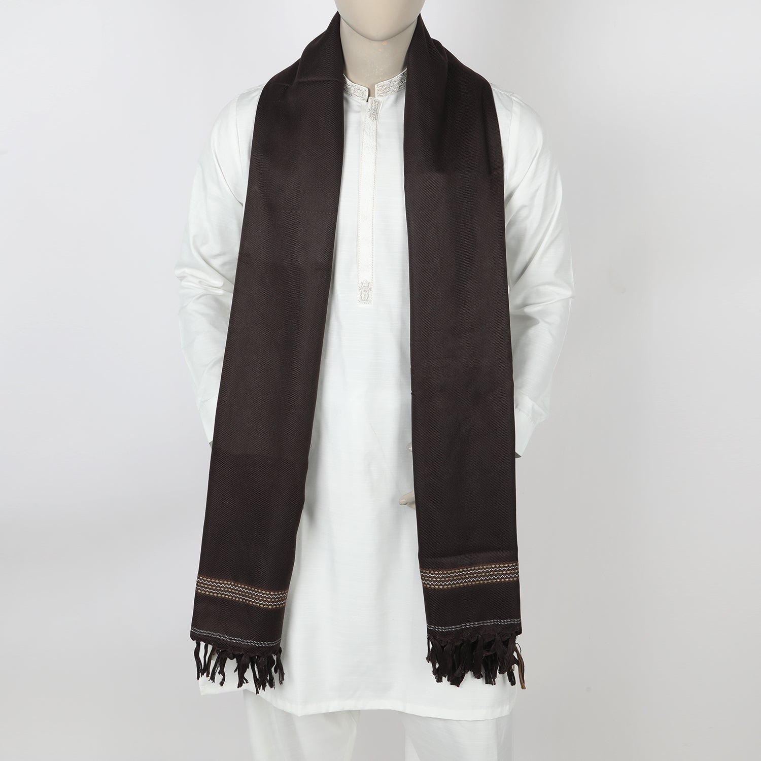 Men's Shawl - Dark Brown, Men's Shawls & Mufflers, Chase Value, Chase Value
