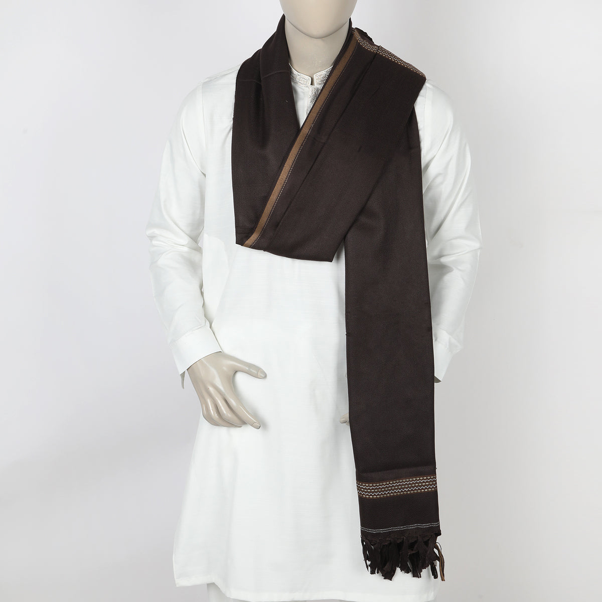 Men's Shawl - Dark Brown, Men's Shawls & Mufflers, Chase Value, Chase Value