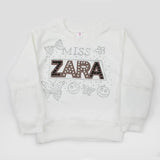 Girls Full Sleeves Sweatshirt - White, Girls Hoodies & Sweat Shirts, Chase Value, Chase Value