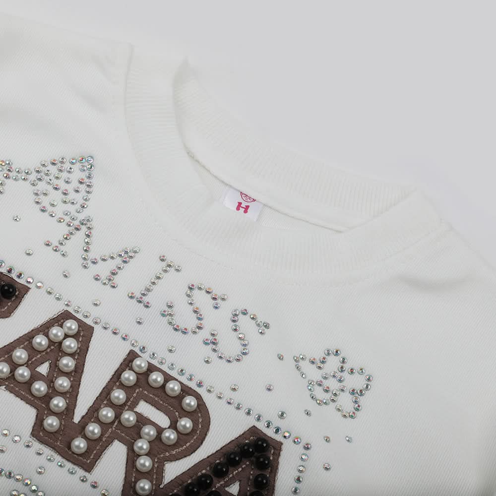 Girls Full Sleeves Sweatshirt - White, Girls Hoodies & Sweat Shirts, Chase Value, Chase Value