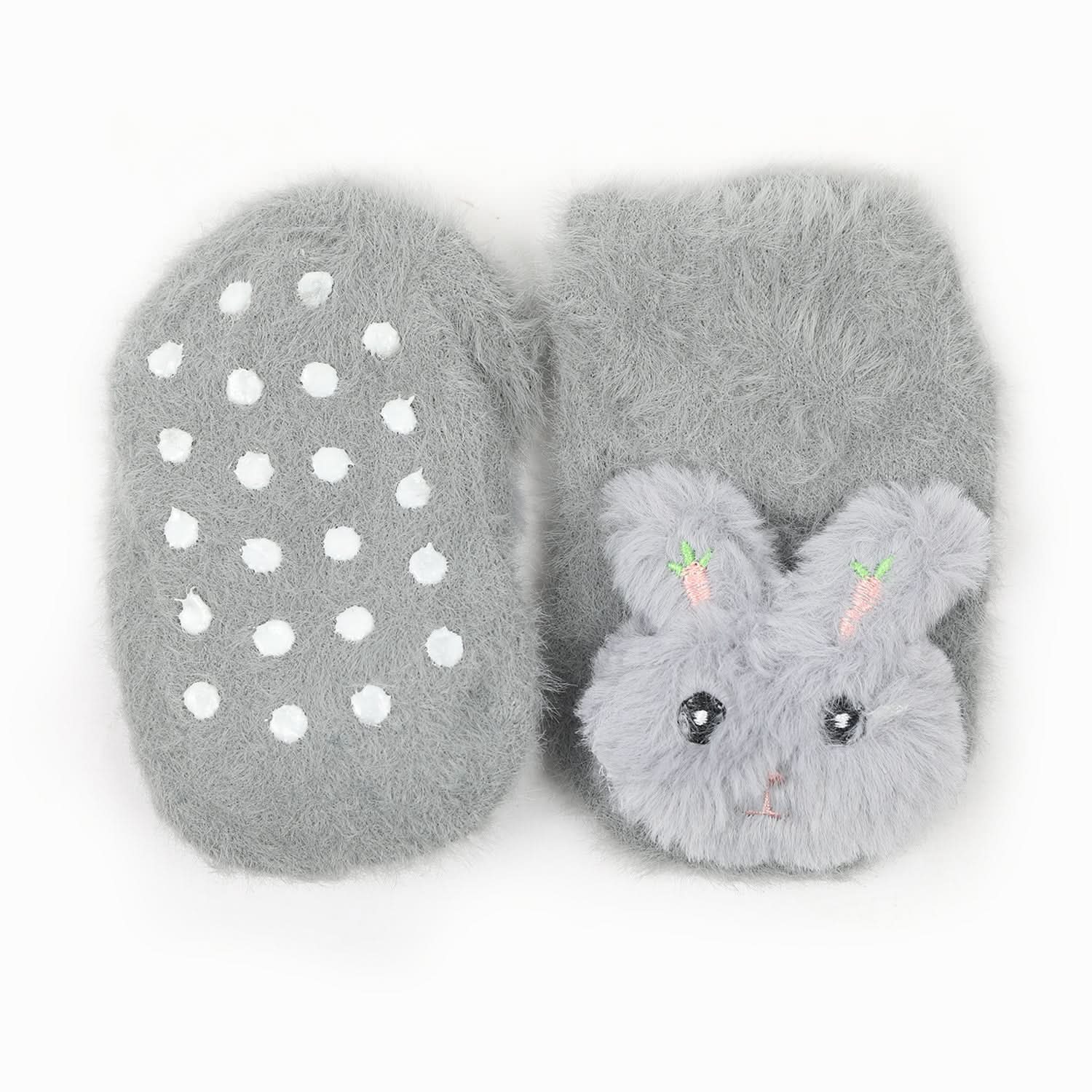 Newborn Fur Silicon Socks - Grey, Newborn Caps, Shoes & Socks, Chase Value, Chase Value
