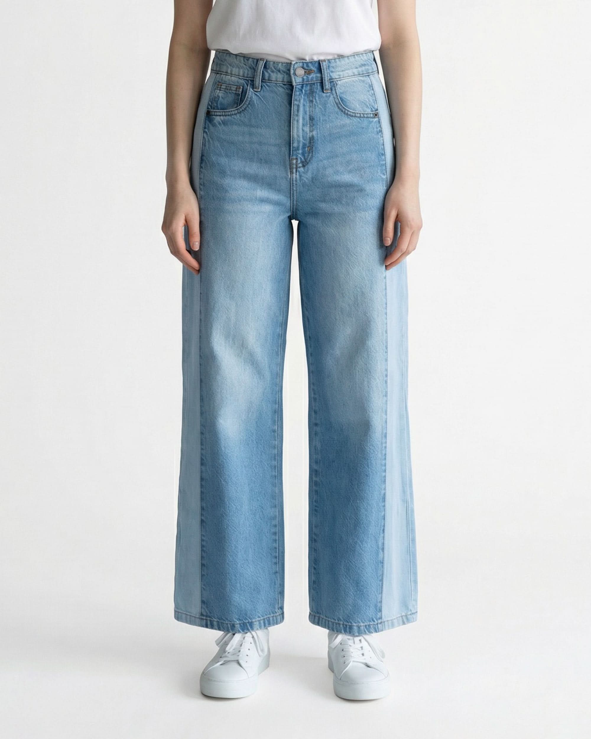 Women Wide Leg Denim Pant, Women Wide Leg Denim Pant Chase Value, Chase Value, Chase Value