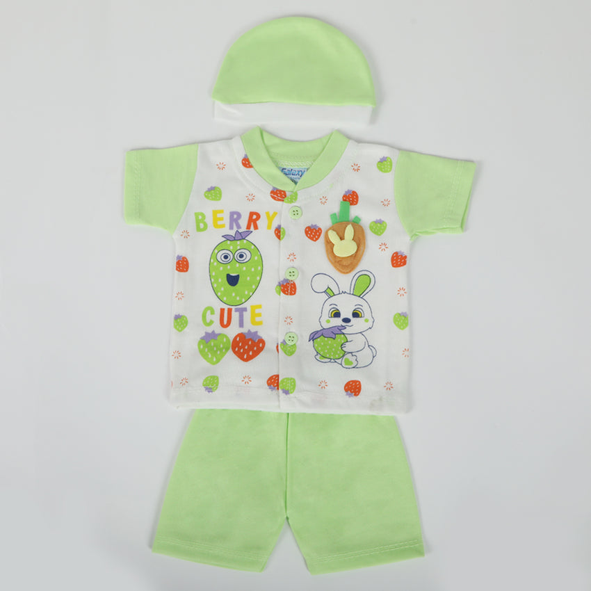 Newborn Boys Half Sleeves Suit - Green