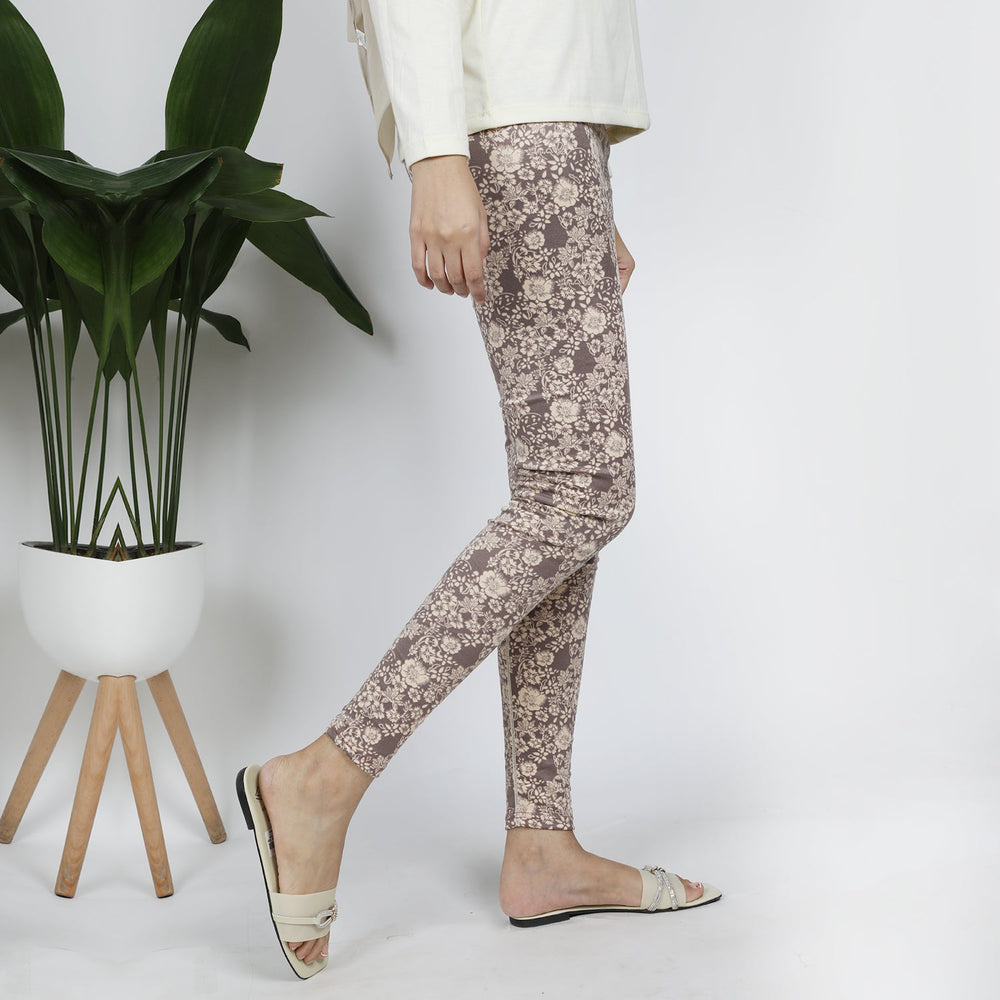 Women's Printed Tight - Brown, Women Pants & Tights, Chase Value, Chase Value