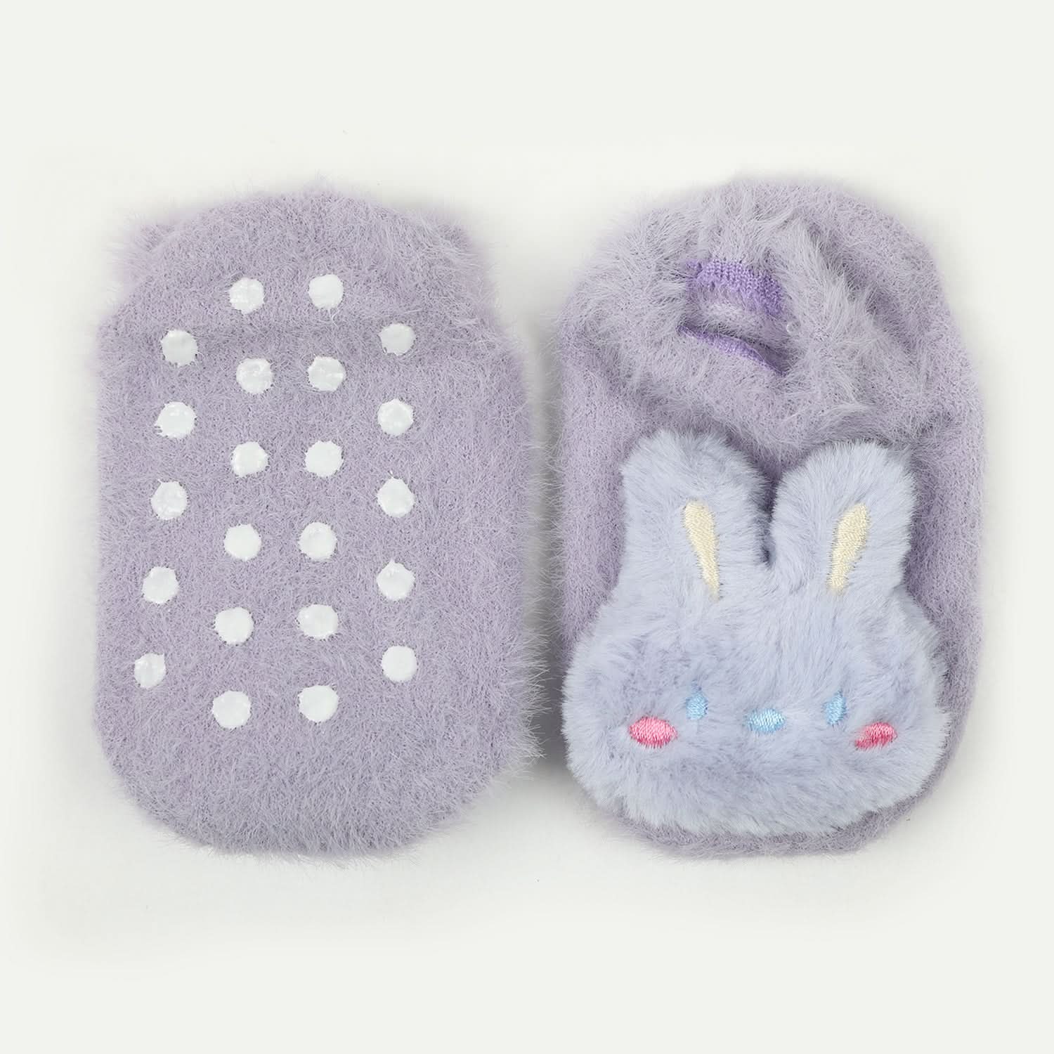 Newborn Fur Silicon Socks - Purple, Newborn Caps, Shoes & Socks, Chase Value, Chase Value