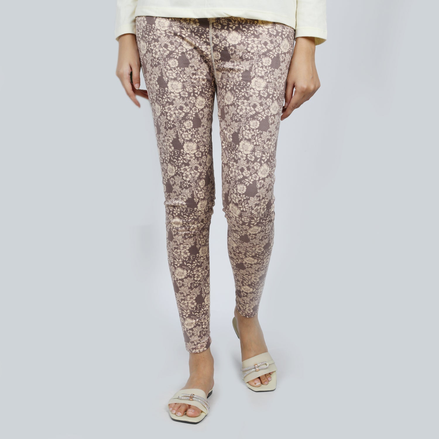 Women's Printed Tight - Brown, Women Pants & Tights, Chase Value, Chase Value