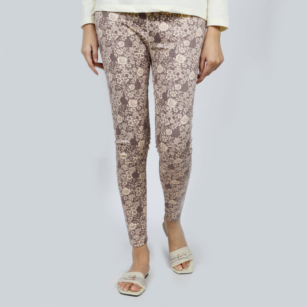 Women's Printed Tight - Brown, Women Pants & Tights, Chase Value, Chase Value