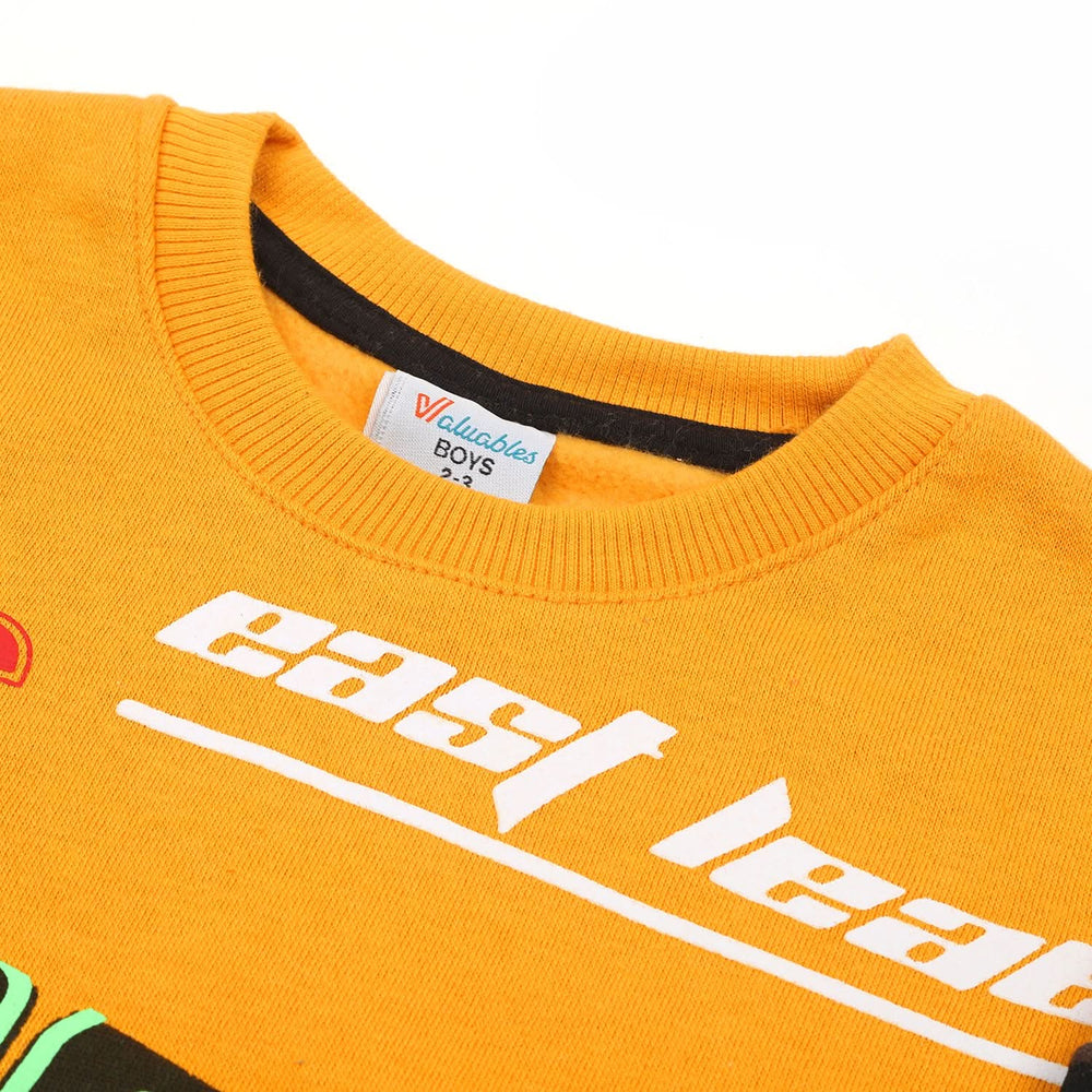 Boys Full Sleeves Round Neck Sweatshirt - Yellow, Boys Hoodies & Sweat Shirts, Chase Value, Chase Value