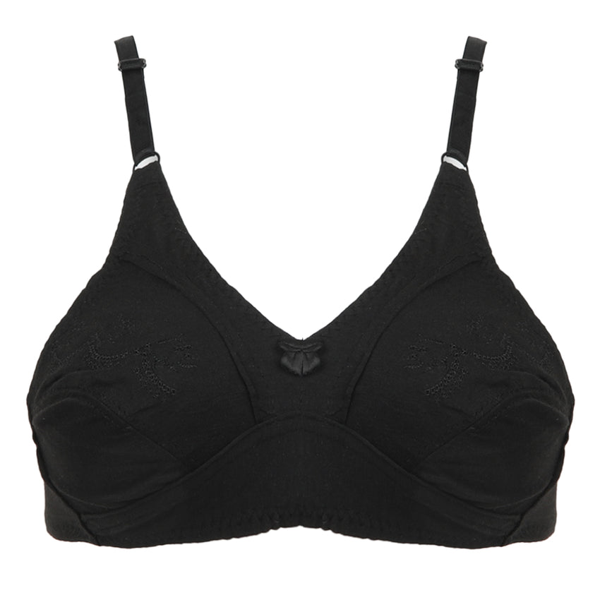 Women's Cotton Printed Bra - Black