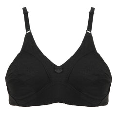 Women's Cotton Printed Bra - Black