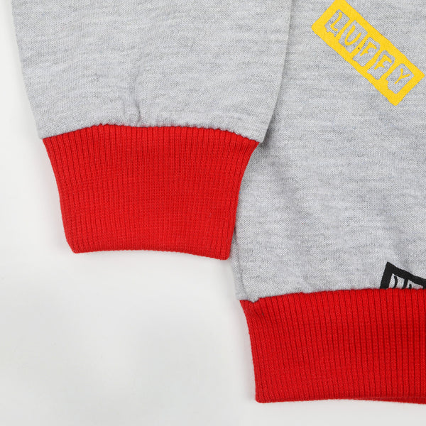 Boys Full Sleeves Round Neck Suit - Red