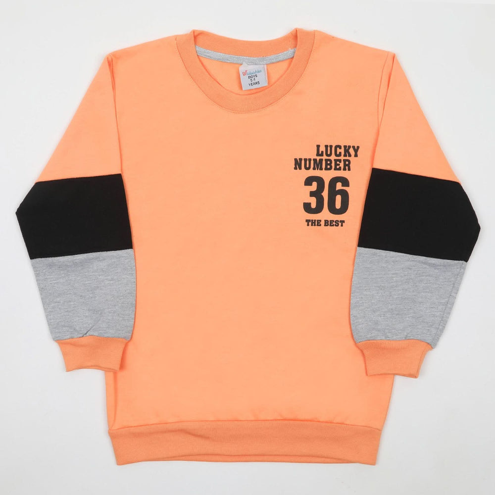 Boys Full Sleeve SweatShirt - Peach, Boys Hoodies & Sweat Shirts, Chase Value, Chase Value