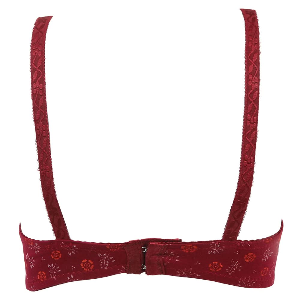 Women's Cotton Printed Bra - Maroon, Women Bras, Chase Value, Chase Value