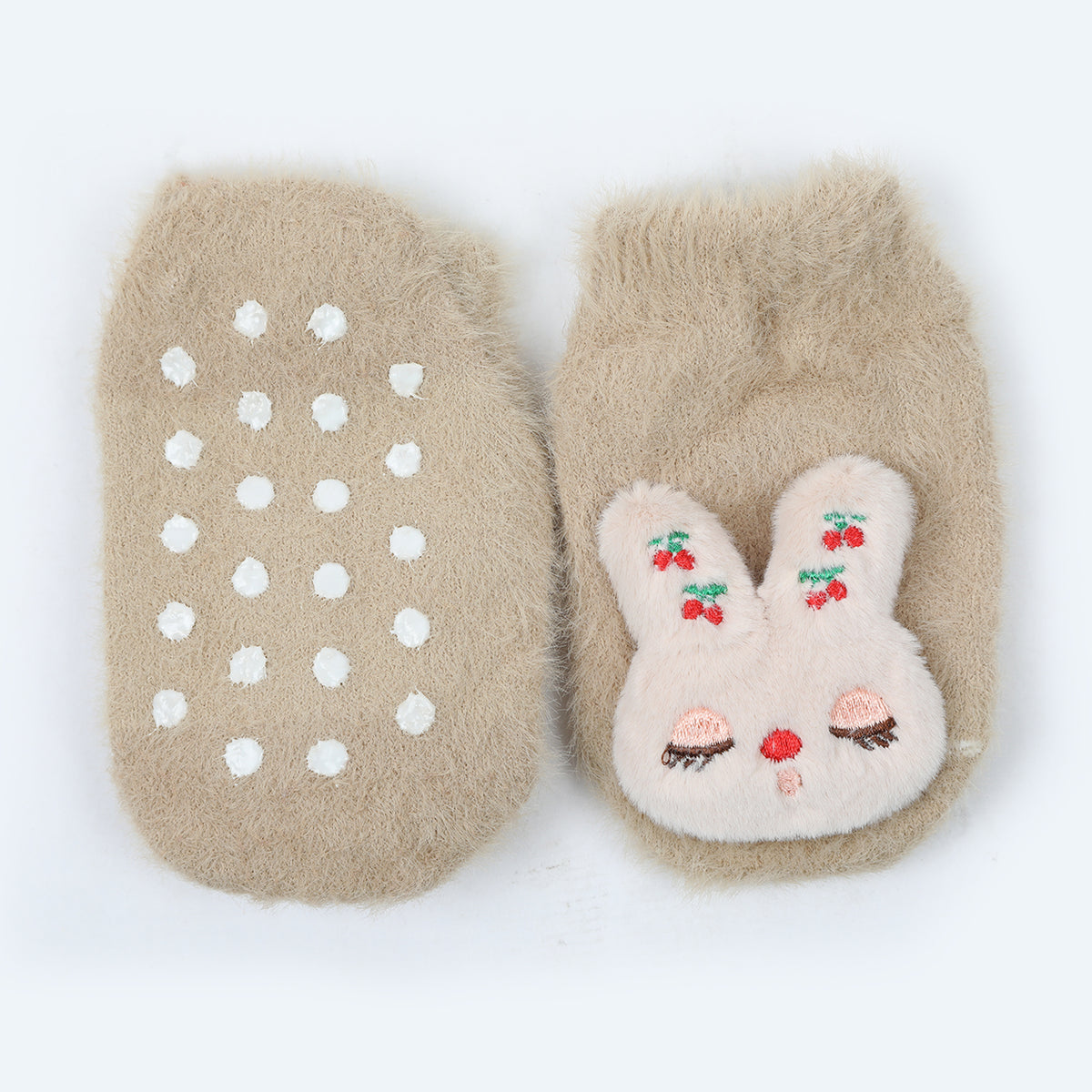Newborn Fur Silicon Socks - Brown, Newborn Caps, Shoes & Socks, Chase Value, Chase Value