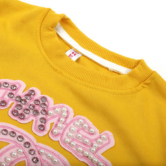 Girls Full Sleeves Sweatshirt - Yellow