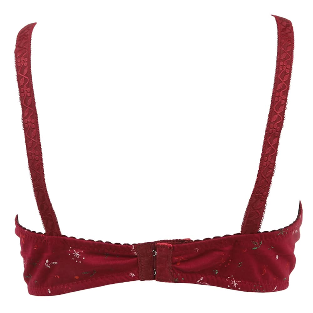 Women's Cotton Printed Bra - Maroon, Women Bras, Chase Value, Chase Value
