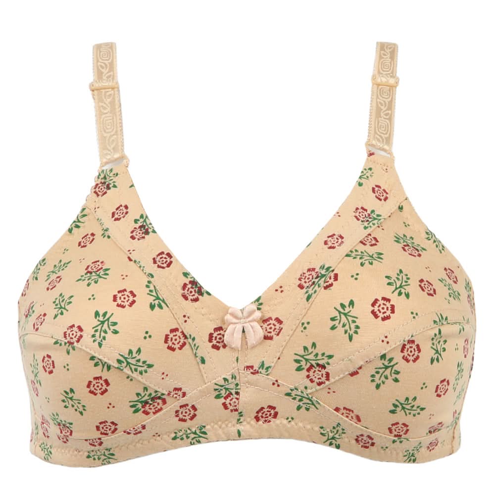 Women's Cotton Printed Bra - Skin, Women Bras, Chase Value, Chase Value