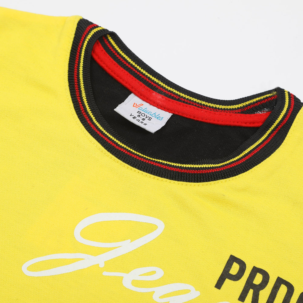 Boys Full Sleeve SweatShirt - Yellow, Boys Hoodies & Sweat Shirts, Chase Value, Chase Value