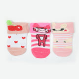 Girls 3Pc Socks - Multi Color, Girls Socks, Chase Value, Chase Value