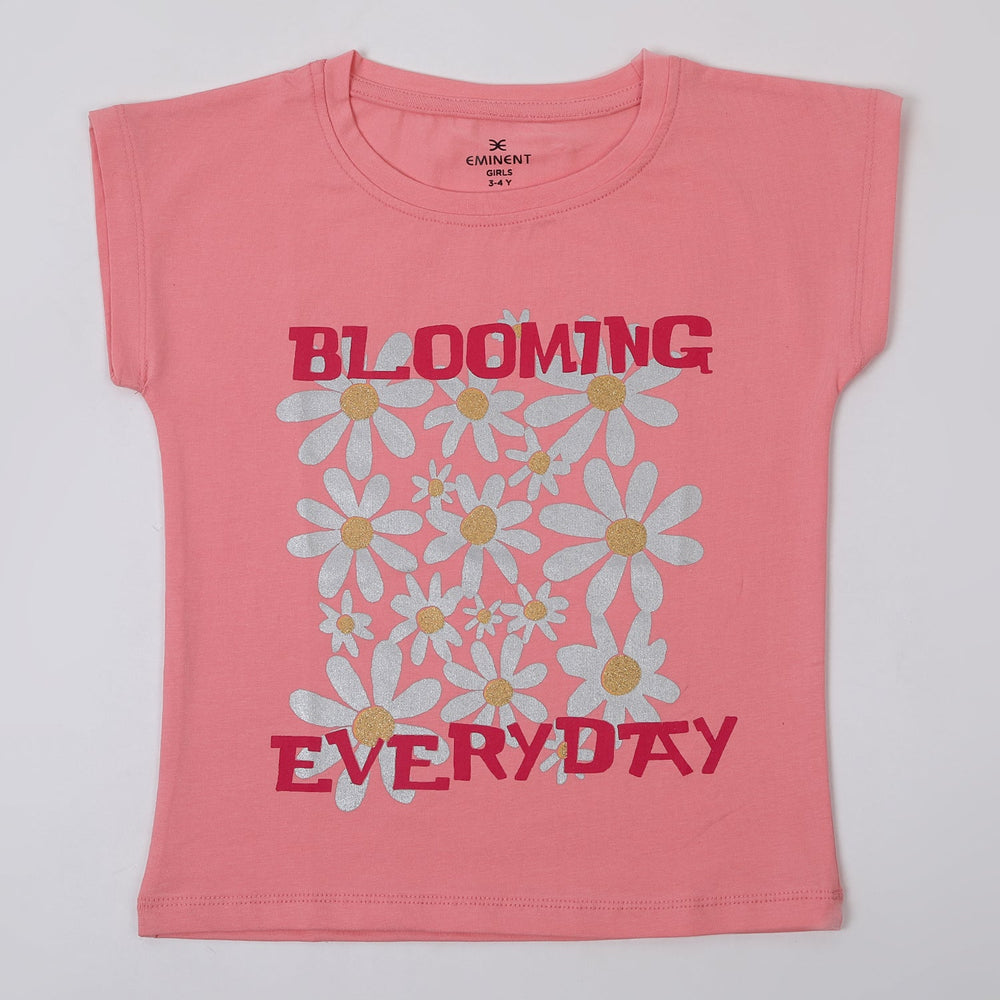 Eminent Girls Half Sleeves T-Shirt - Pink, Girls T-Shirts, Eminent, Chase Value