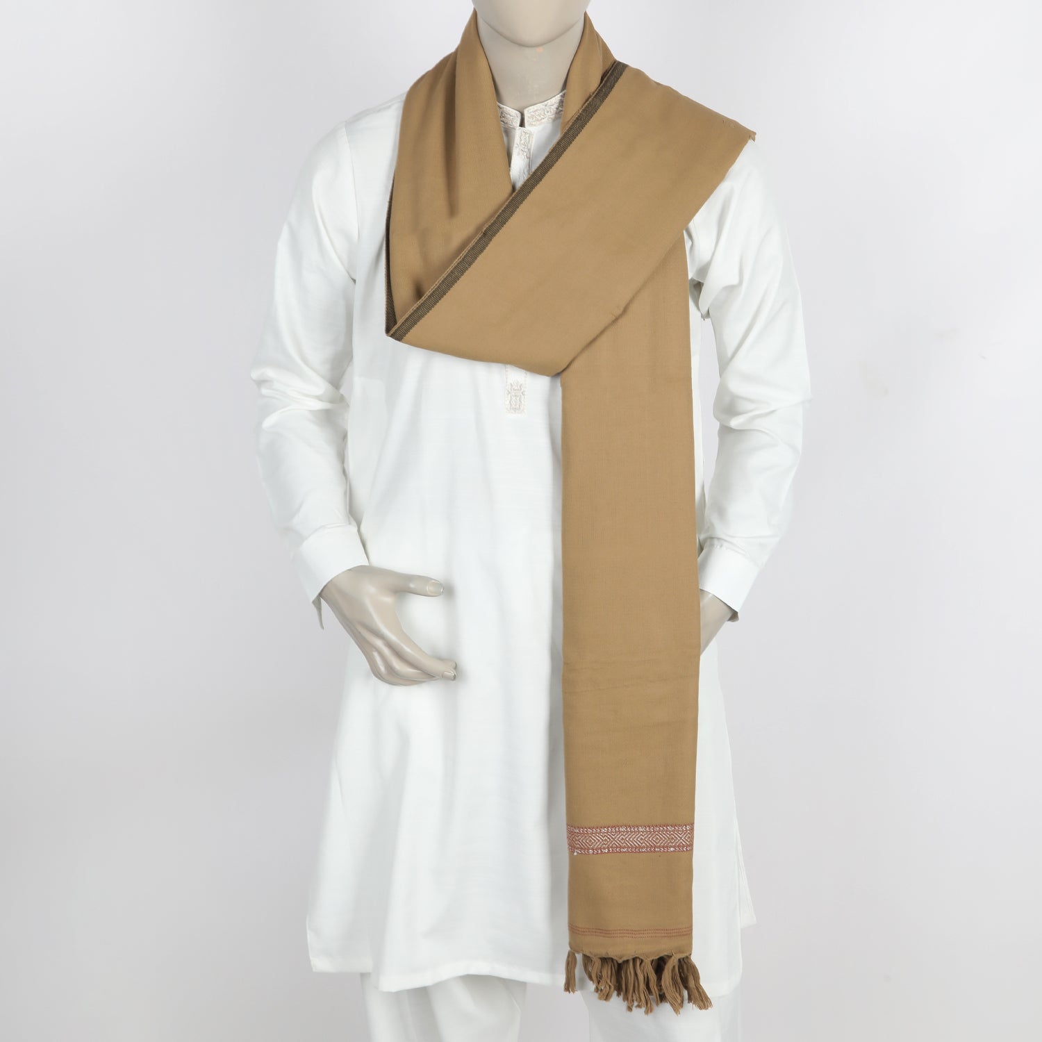Men's Shawl - Light Brown, Men's Shawls & Mufflers, Chase Value, Chase Value