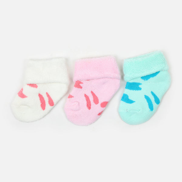 Newborn 3Pc Winter Socks - Multi Color