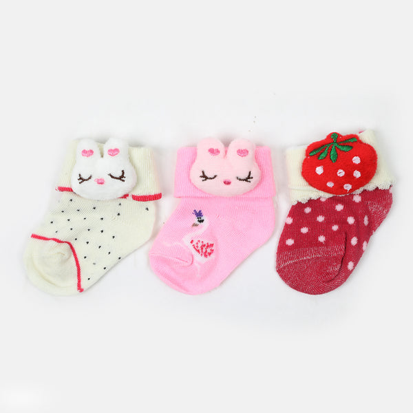 Newborn 3Pc Socks - Multi Color