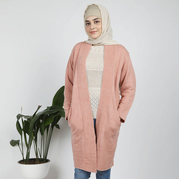 Eminent Women's Full Sleeves Sweater - Peach