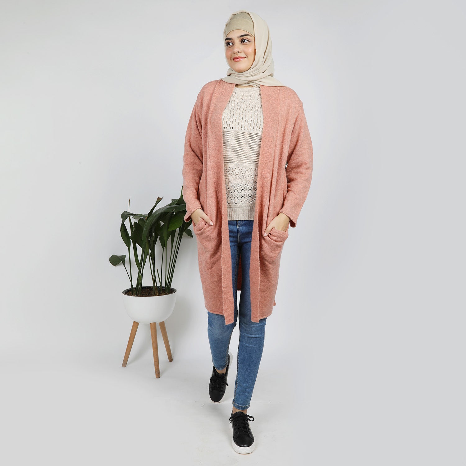 Eminent Women's Full Sleeves Sweater - Peach, Women Sweaters, Eminent, Chase Value