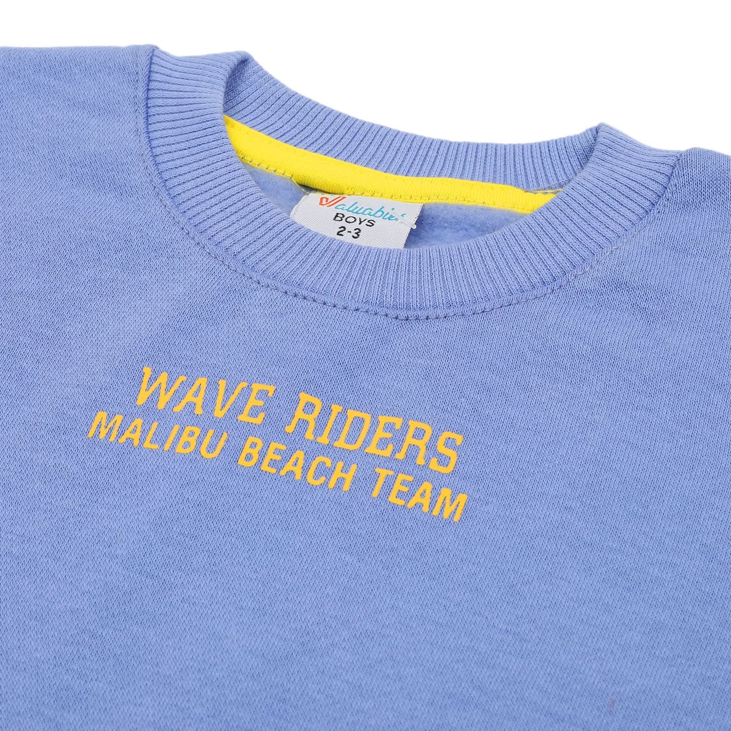 Boys Full Sleeves Round Neck SweatShirt - Light Blue, Boys Hoodies & Sweat Shirts, Chase Value, Chase Value
