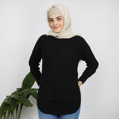 Eminent Women's Full Sleeves Sweater - Black