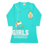 Girls Full Sleeves Top - Sea Green, Girls Tops, Chase Value, Chase Value