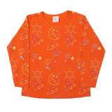 Girls Full Sleeves T-Shirt - Rust, Girls T-Shirts, Chase Value, Chase Value