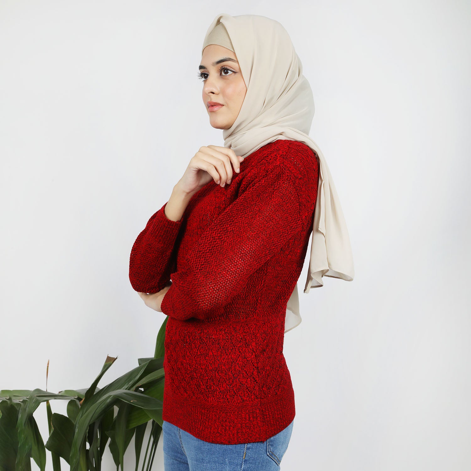 Eminent Women's Full Sleeves Sweater - Maroon, Women Sweaters, Eminent, Chase Value