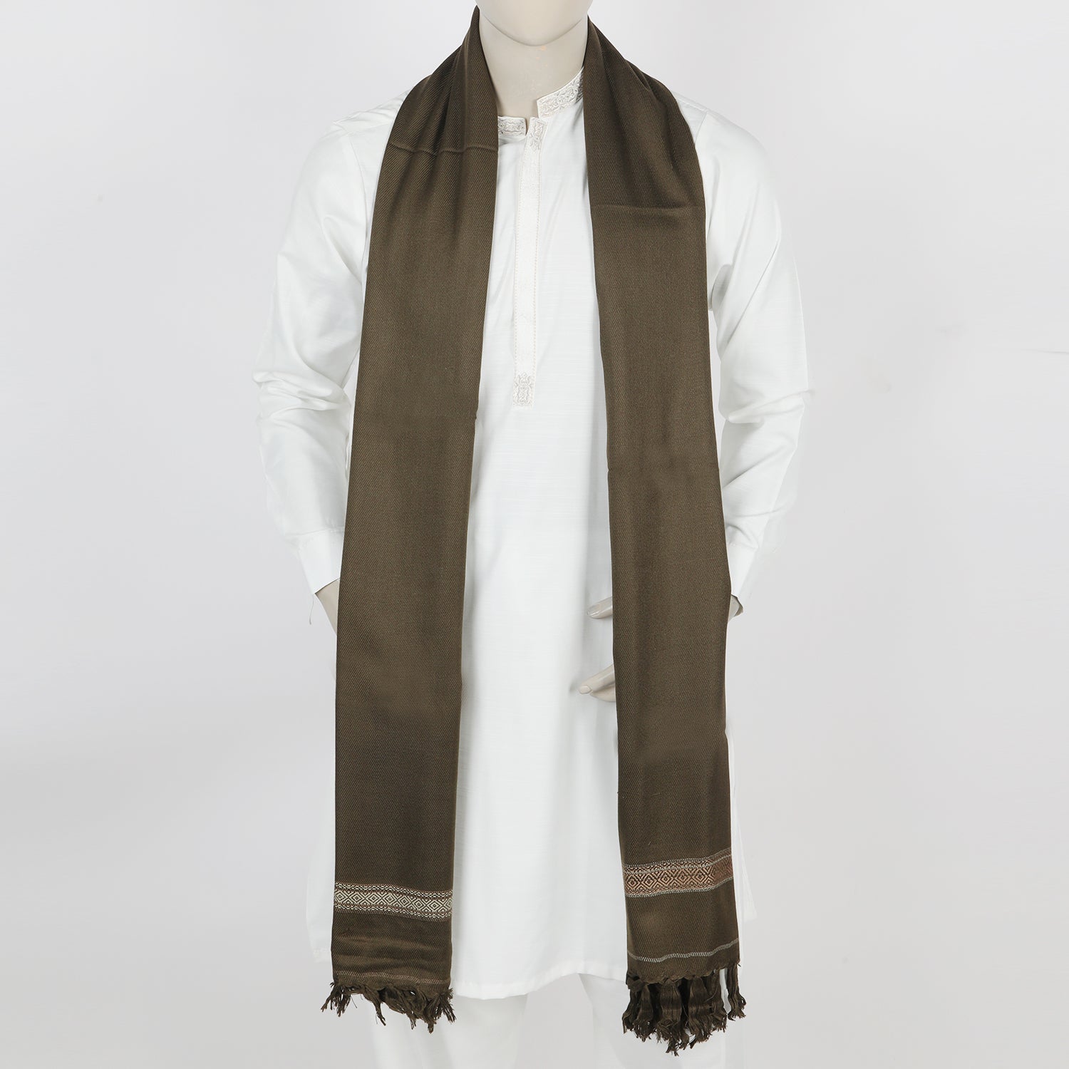 Men's Shawl - Dark Brown, Men's Shawls & Mufflers, Chase Value, Chase Value