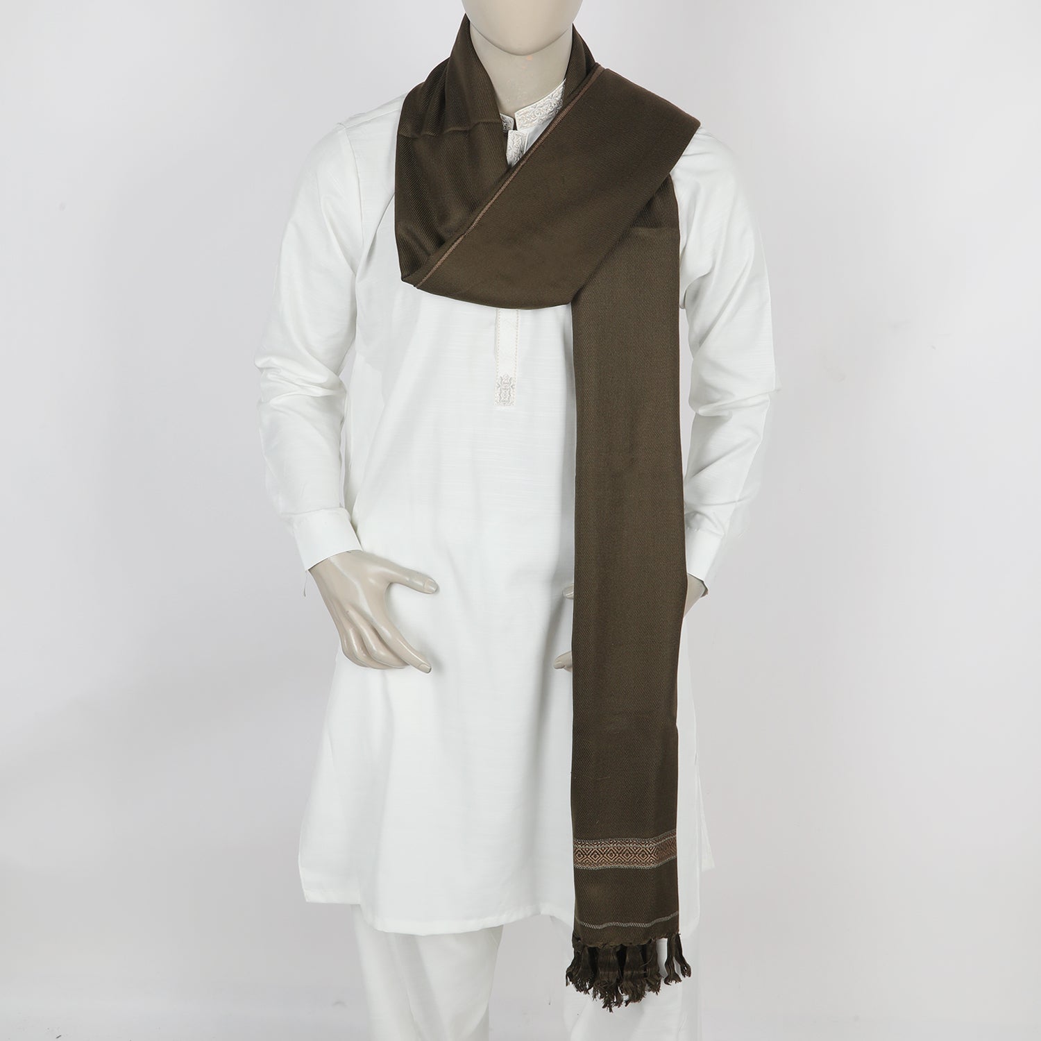 Men's Shawl - Dark Brown, Men's Shawls & Mufflers, Chase Value, Chase Value