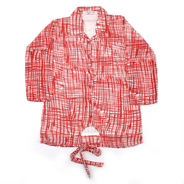 Girls Woven Top - Red