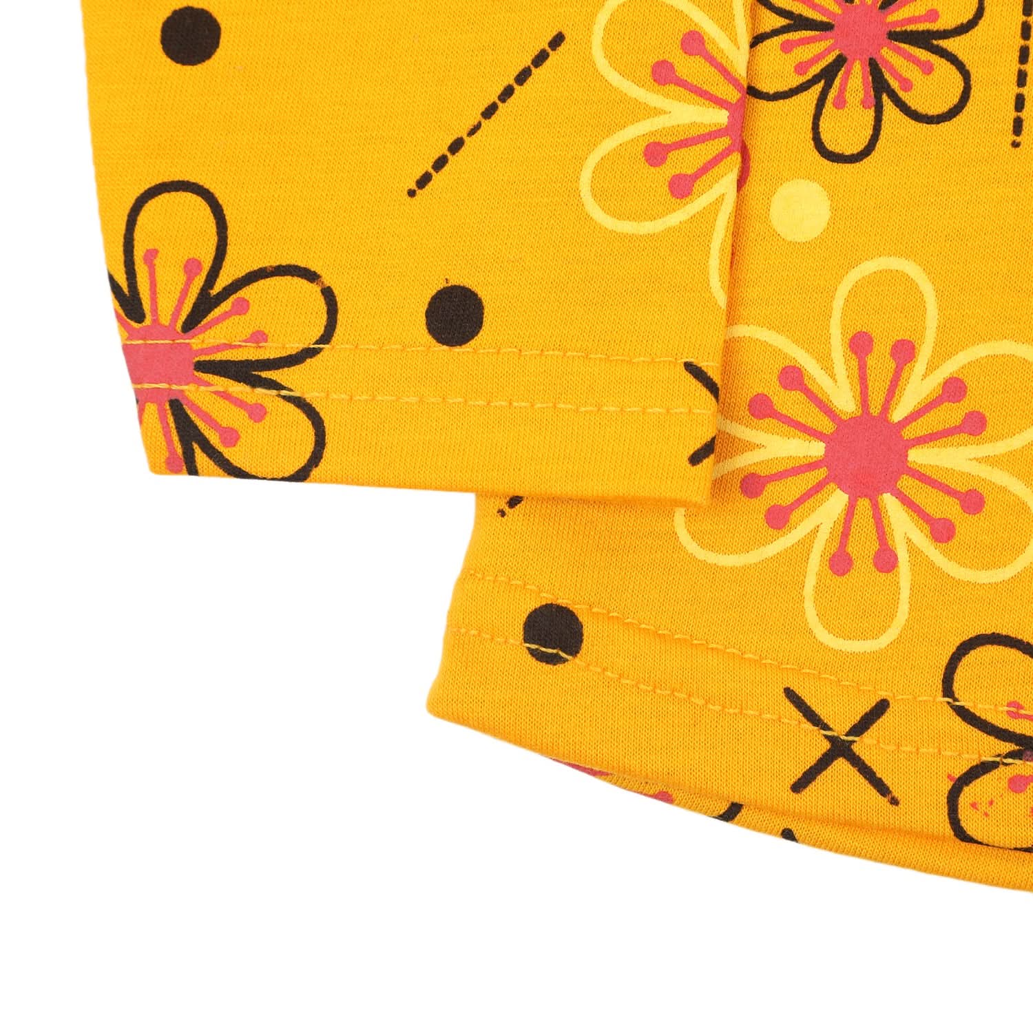 Girls Full Sleeves T-Shirt - Mustard, Girls T-Shirts, Chase Value, Chase Value