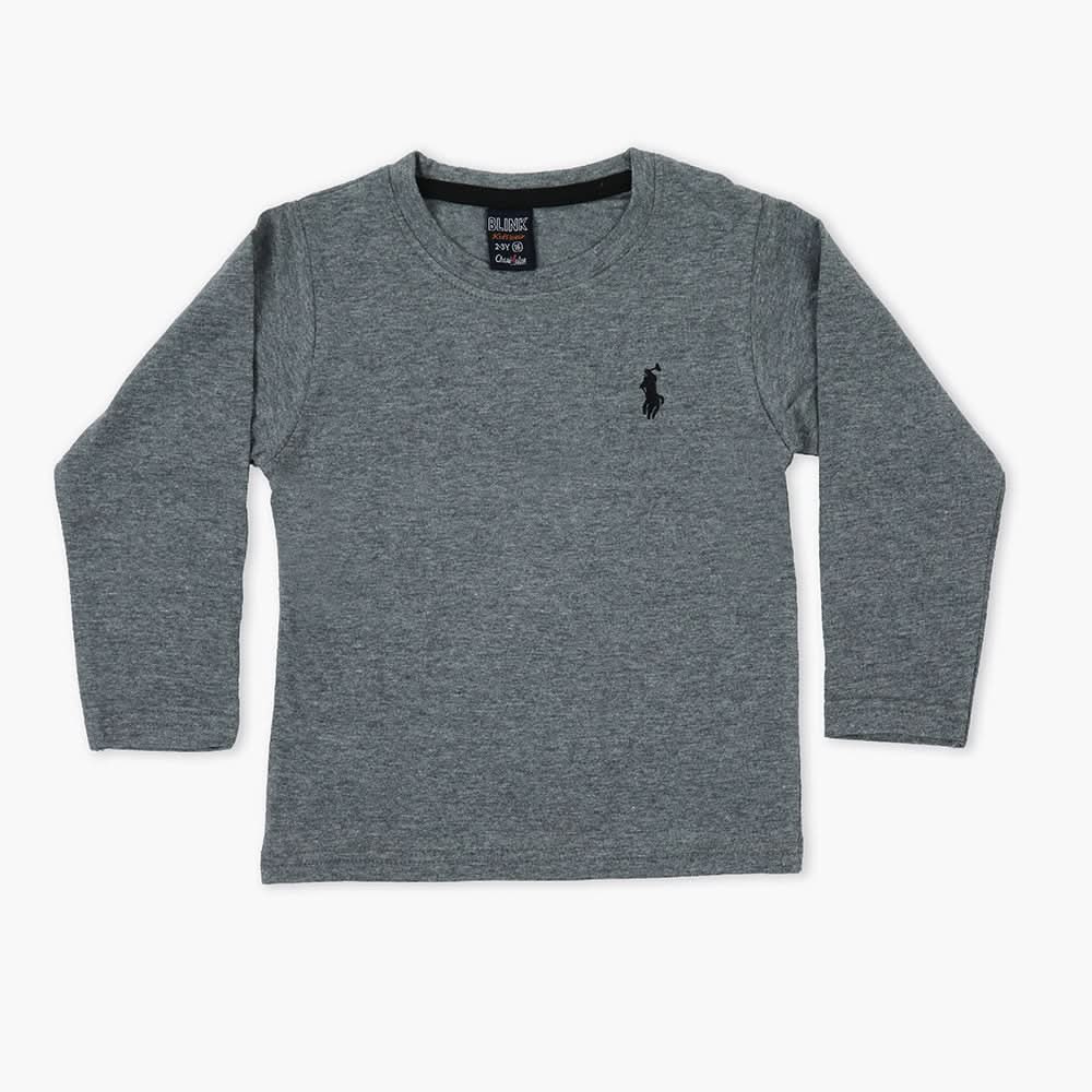 Boys Full Sleeves T-Shirt - Grey, Boys T-Shirts, Chase Value, Chase Value
