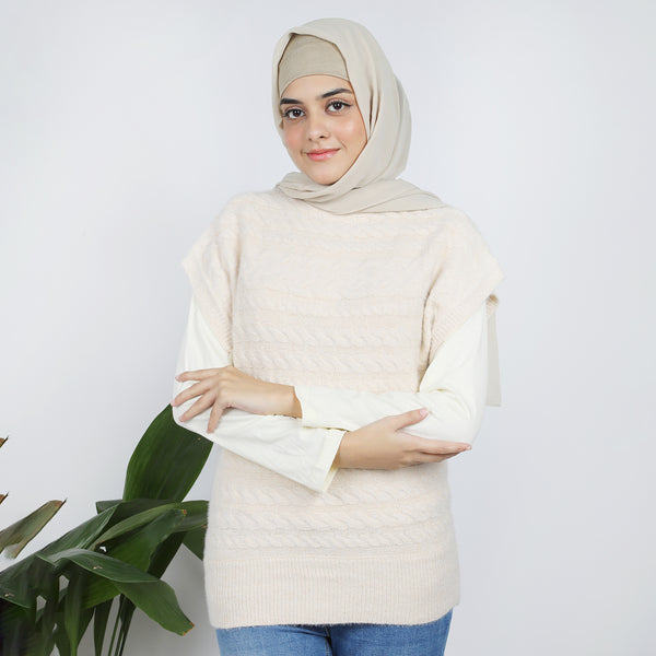 Eminent Women's Full Sleeves Sweater - Oatmeal