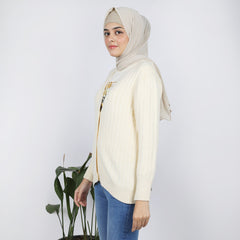 Eminent Women's Full Sleeves Sweater - Beige