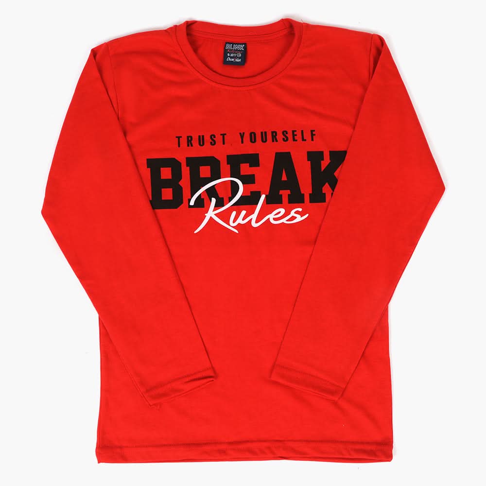 Boys T-Shirt - Red, Boys T-Shirts, Chase Value, Chase Value