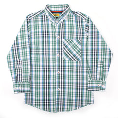 Eminent Boys Casual Check Shirt - Green