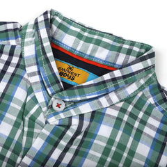 Eminent Boys Casual Check Shirt - Green